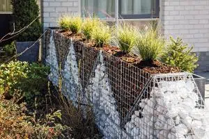 installation gabion en triangle