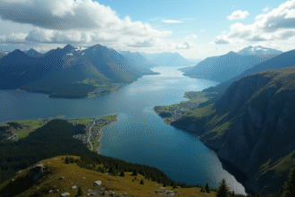 Paysage vaste de la Nouvelle Ecosse avec côtes forêts et rivières