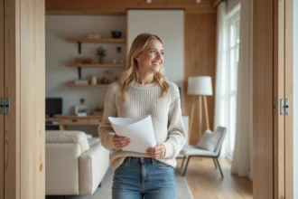 Maison moderne avec un design élégant et accueillant