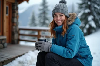 Vacances au ski en famille avec équipement et paysages enneigés