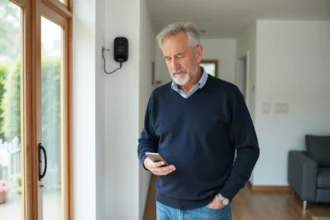 caméra de surveillance installée à l'extérieur d'une maison