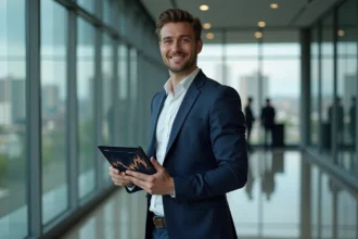 Représentation graphique de la technologie Blockchain et son impact économique