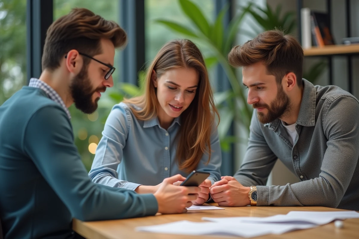 Groupe de collègues lors d